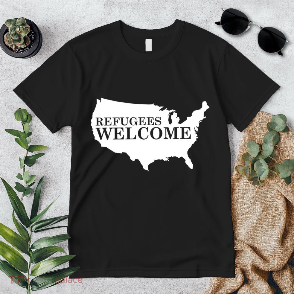 Refugees Welcome in the USA Country Anti Travel Ban Premium T-Shirt