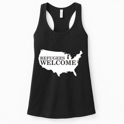 Refugees Welcome in the USA Country Anti Travel Ban Womens Tank Top