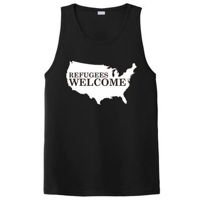 Refugees Welcome in the USA Country Anti Travel Ban PosiCharge Competitor Tank