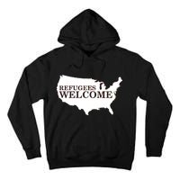 Refugees Welcome in the USA Country Anti Travel Ban Tall Hoodie