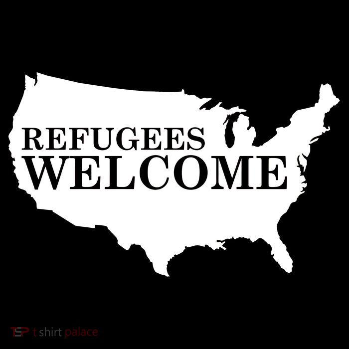 Refugees Welcome in the USA Country Anti Travel Ban Womens T-Shirt