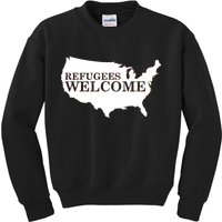 Refugees Welcome in the USA Country Anti Travel Ban Kids Sweatshirt