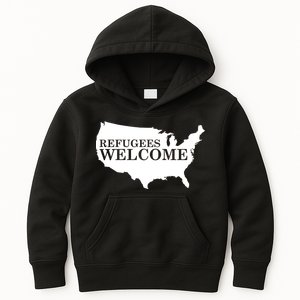 Refugees Welcome in the USA Country Anti Travel Ban Kids Hoodie