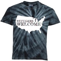 Refugees Welcome in the USA Country Anti Travel Ban Kids Tie-Dye T-Shirt