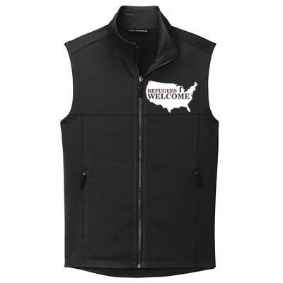 Refugees Welcome in the USA Country Anti Travel Ban Collective Smooth Fleece Vest