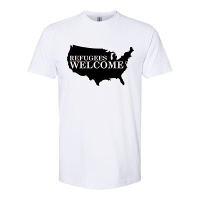 Refugees Welcome in the USA Country Anti Travel Ban Softstyle CVC T-Shirt