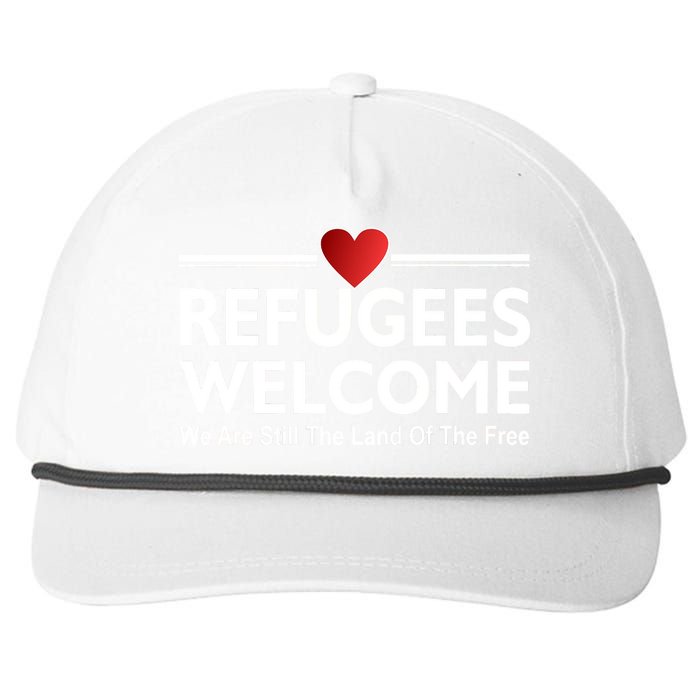 Refugees Welcome We Are Still The Land Of The Free Snapback Five-Panel Rope Hat