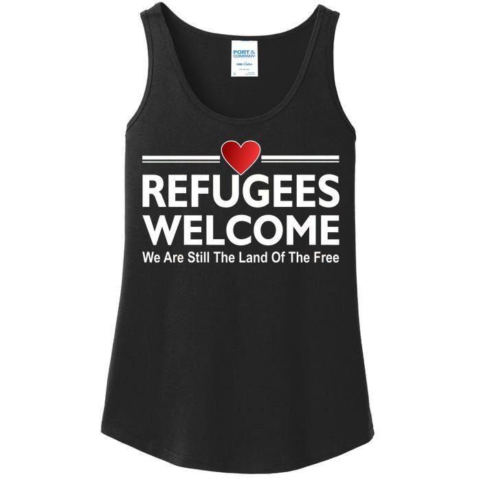 Refugees Welcome We Are Still The Land Of The Free Ladies Essential Tank