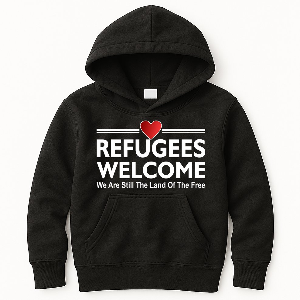 Refugees Welcome We Are Still The Land Of The Free Kids Hoodie