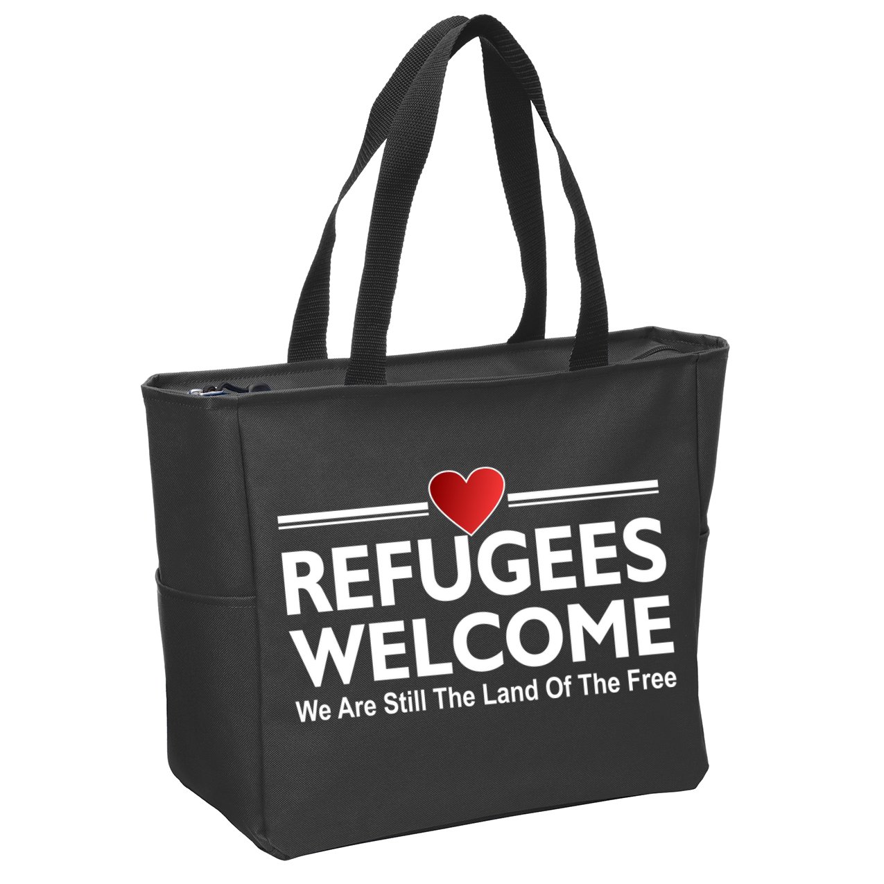 Refugees Welcome We Are Still The Land Of The Free Zip Tote Bag