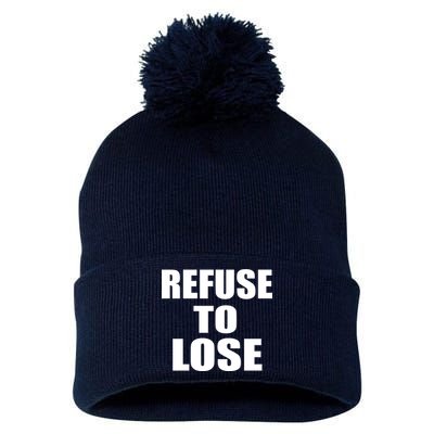 Refuse To Lose Pom Pom 12in Knit Beanie