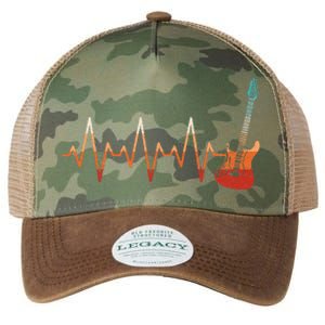 Retro Electric Guitar Heartbeat Guitarist Rock Music Band Legacy Tie Dye Trucker Hat