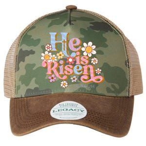 Retro Easter Groovy He Is Risen Christian Legacy Tie Dye Trucker Hat