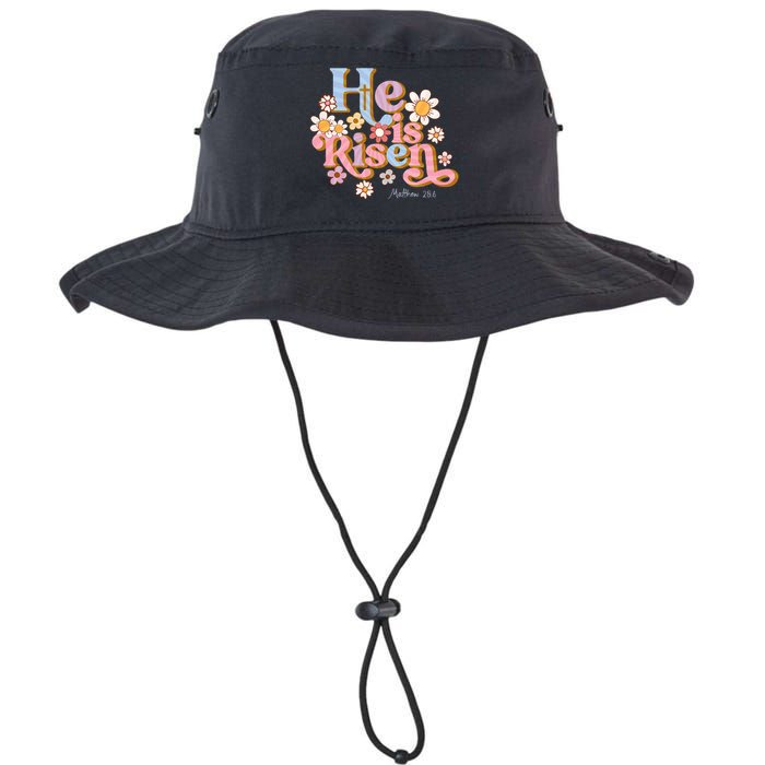 Retro Easter Groovy He Is Risen Christian Legacy Cool Fit Booney Bucket Hat