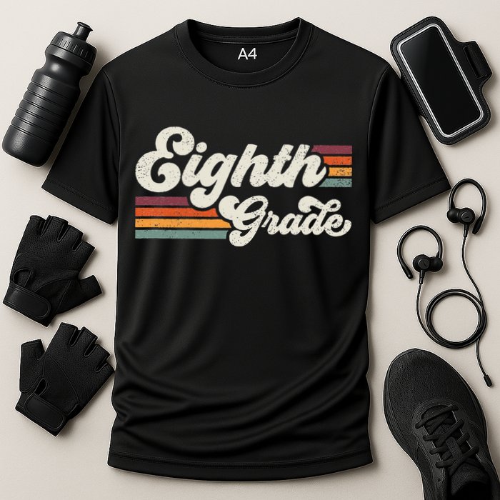 Retro Eighth Grade Teacher Back To School Cooling Performance Crew T-Shirt