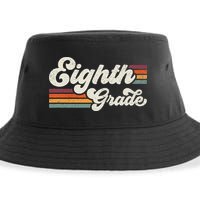 Retro Eighth Grade Teacher Back To School Sustainable Bucket Hat