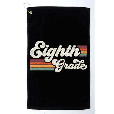 Retro Eighth Grade Teacher Back To School Golf Towel