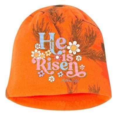 Retro Easter Groovy He Is Risen Christian Gift Kati - Camo Knit Beanie