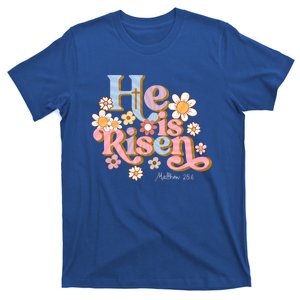 Retro Easter Groovy He Is Risen Christian Cool Gift T-Shirt