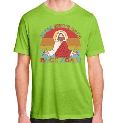 Retro Easter Guess Who Back Again Jesus Resurrection Adult ChromaSoft Performance T-Shirt