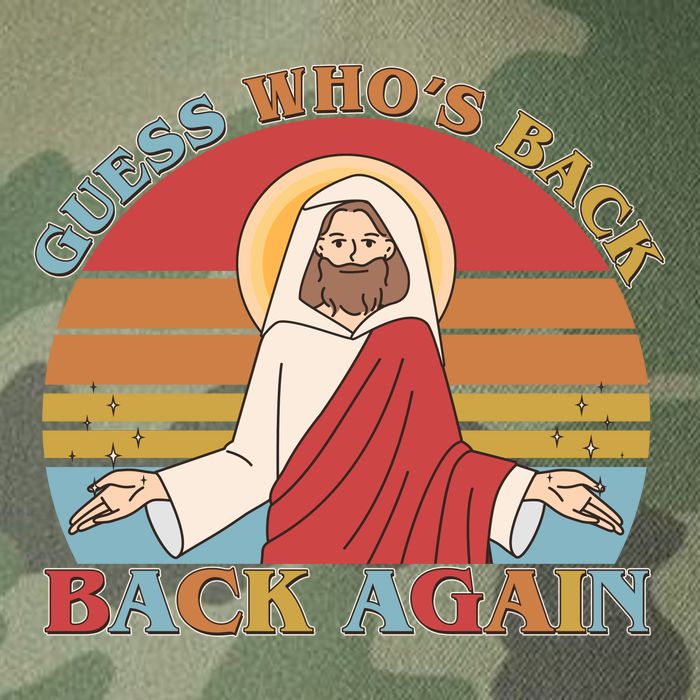 Retro Easter Guess Who Back Again Jesus Resurrection Legacy Tie Dye Trucker Hat