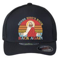 Retro Easter Guess Who Back Again Jesus Resurrection Flexfit Unipanel Trucker Cap
