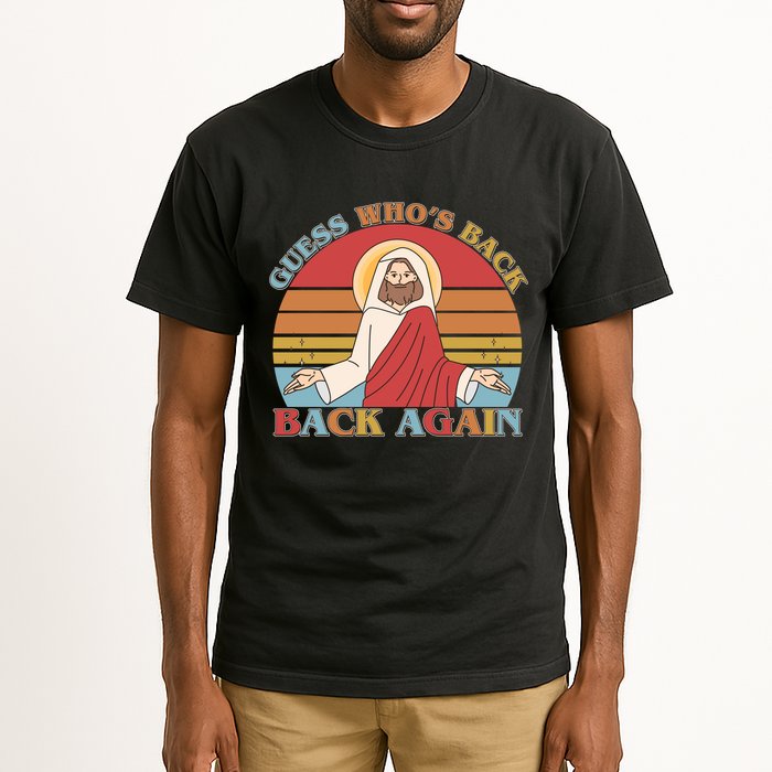 Retro Easter Guess Who Back Again Jesus Resurrection Tall T-Shirt
