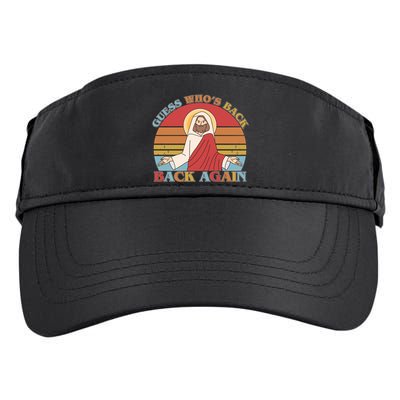 Retro Easter Guess Who Back Again Jesus Resurrection Adult Drive Performance Visor