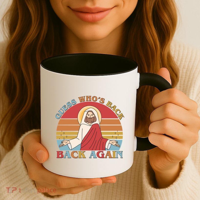 Retro Easter Guess Who Back Again Jesus Resurrection Mug