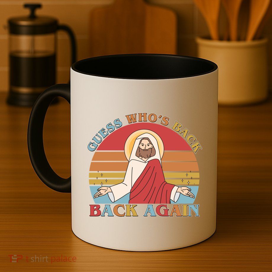 Retro Easter Guess Who Back Again Jesus Resurrection Mug
