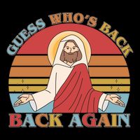 Retro Easter Guess Who Back Again Jesus Resurrection Drawstring Bag