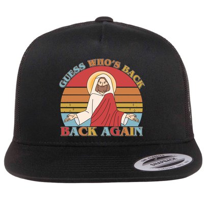 Retro Easter Guess Who Back Again Jesus Resurrection Flatbill Hat