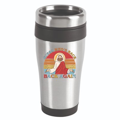 Retro Easter Guess Who Back Again Jesus Resurrection 16oz Travel Tumbler