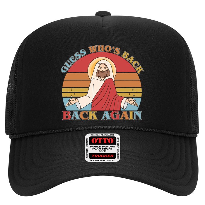 Retro Easter Guess Who Back Again Jesus Resurrection Trucker Hat