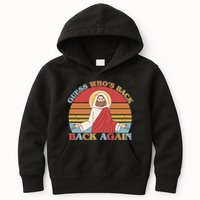 Retro Easter Guess Who Back Again Jesus Resurrection Kids Hoodie