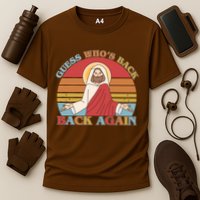 Retro Easter Guess Who Back Again Jesus Resurrection Performance Shirt