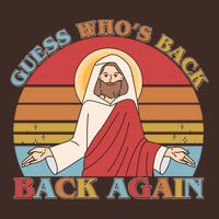 Retro Easter Guess Who Back Again Jesus Resurrection Performance Shirt