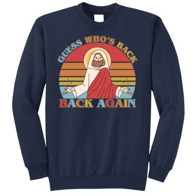 Retro Easter Guess Who Back Again Jesus Resurrection Sweatshirt