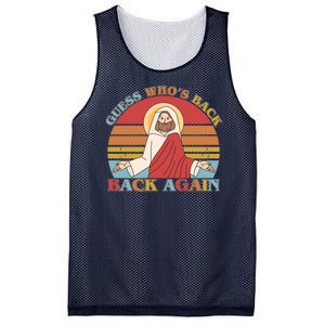 Retro Easter Guess Who Back Again Jesus Resurrection Mesh Reversible Basketball Jersey Tank