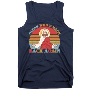 Retro Easter Guess Who Back Again Jesus Resurrection Tank Top