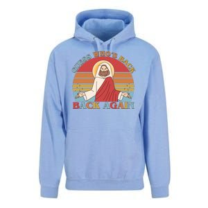 Retro Easter Guess Who Back Again Jesus Resurrection Unisex Surf Hoodie