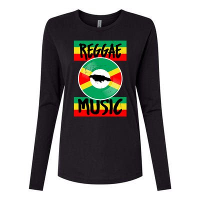 Reggae Music Jamaica Womens Cotton Relaxed Long Sleeve T-Shirt