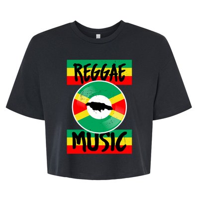 Reggae Music Jamaica Bella+Canvas Jersey Crop Tee