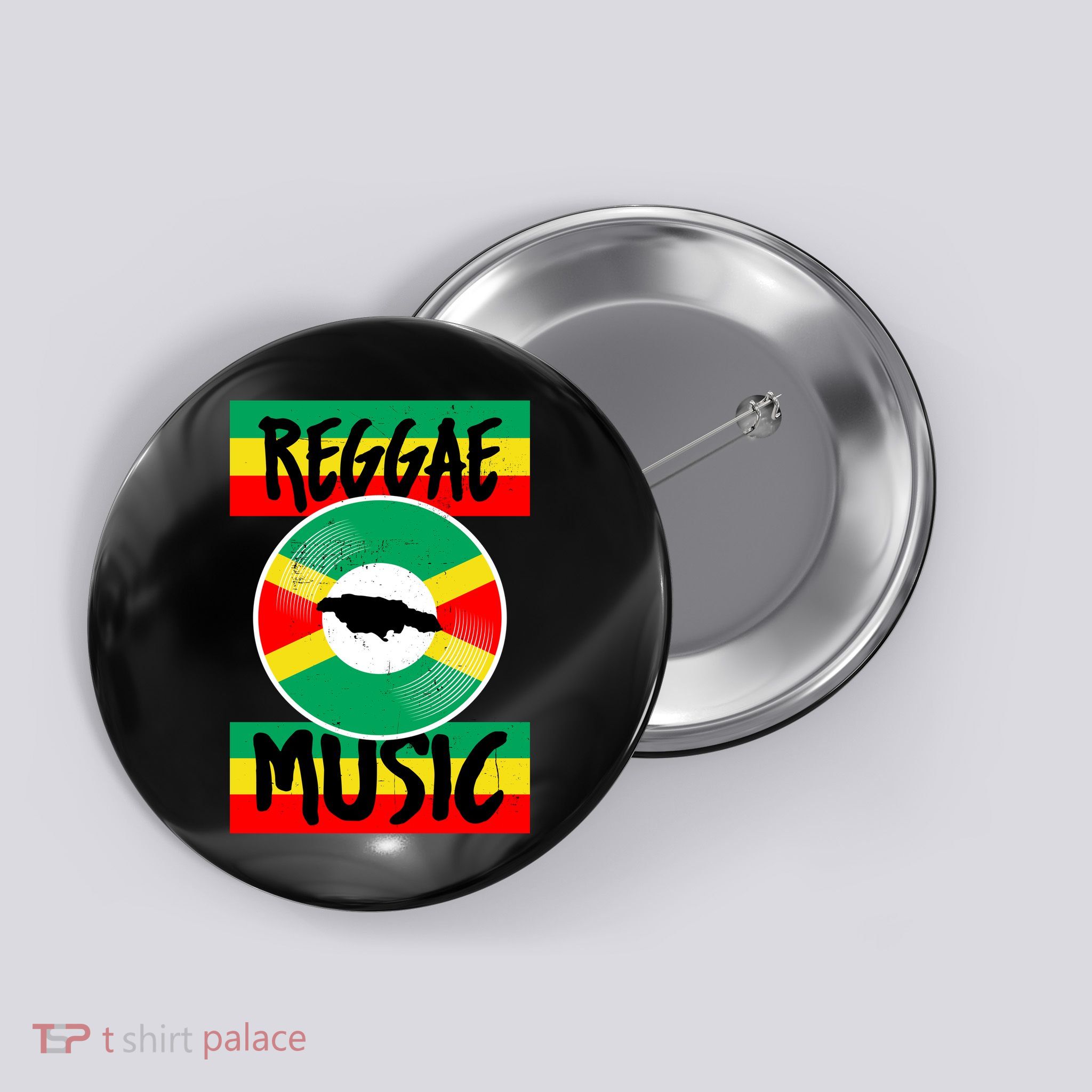 Reggae Music Jamaica Button