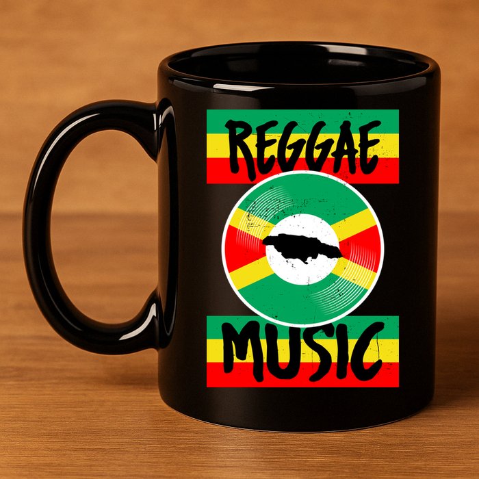 Reggae Music Jamaica 11oz C Handle Ceramic Mug