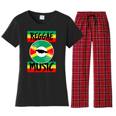 Reggae Music Jamaica Women's Flannel Pajama Set