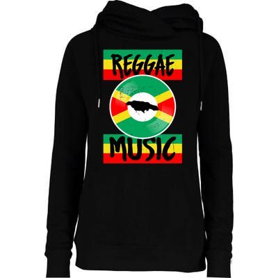 Reggae Music Jamaica Womens Funnel Neck Pullover Hood