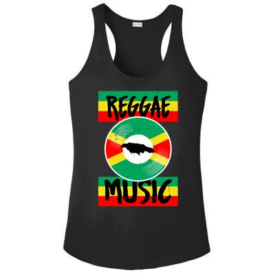 Reggae Music Jamaica Ladies PosiCharge Competitor Racerback Tank