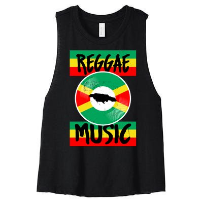 Reggae Music Jamaica Women's Racerback Cropped Tank