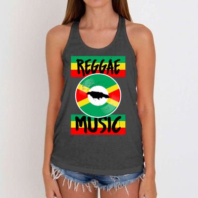 Reggae Music Jamaica Women's Knotted Racerback Tank